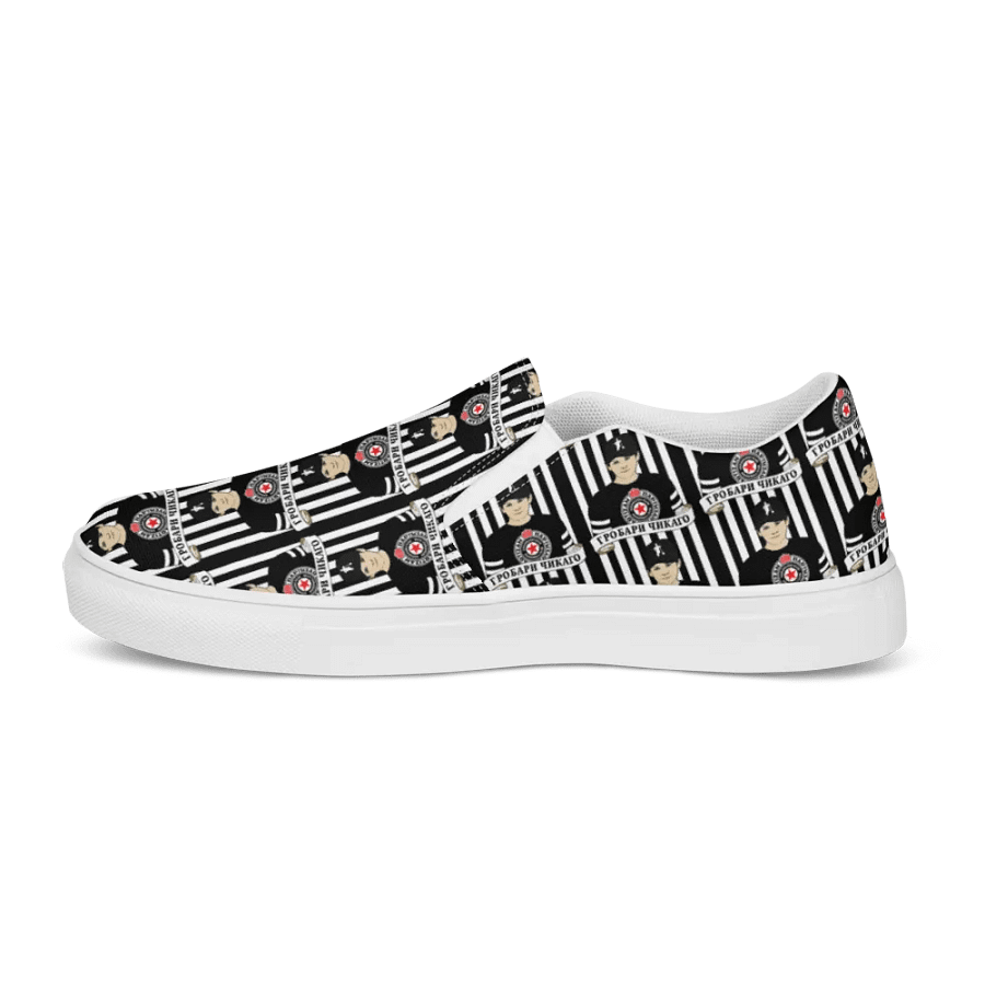 Grobari Čikago KK Partizan Women's Slip-On Canvas Shoes product image (4)