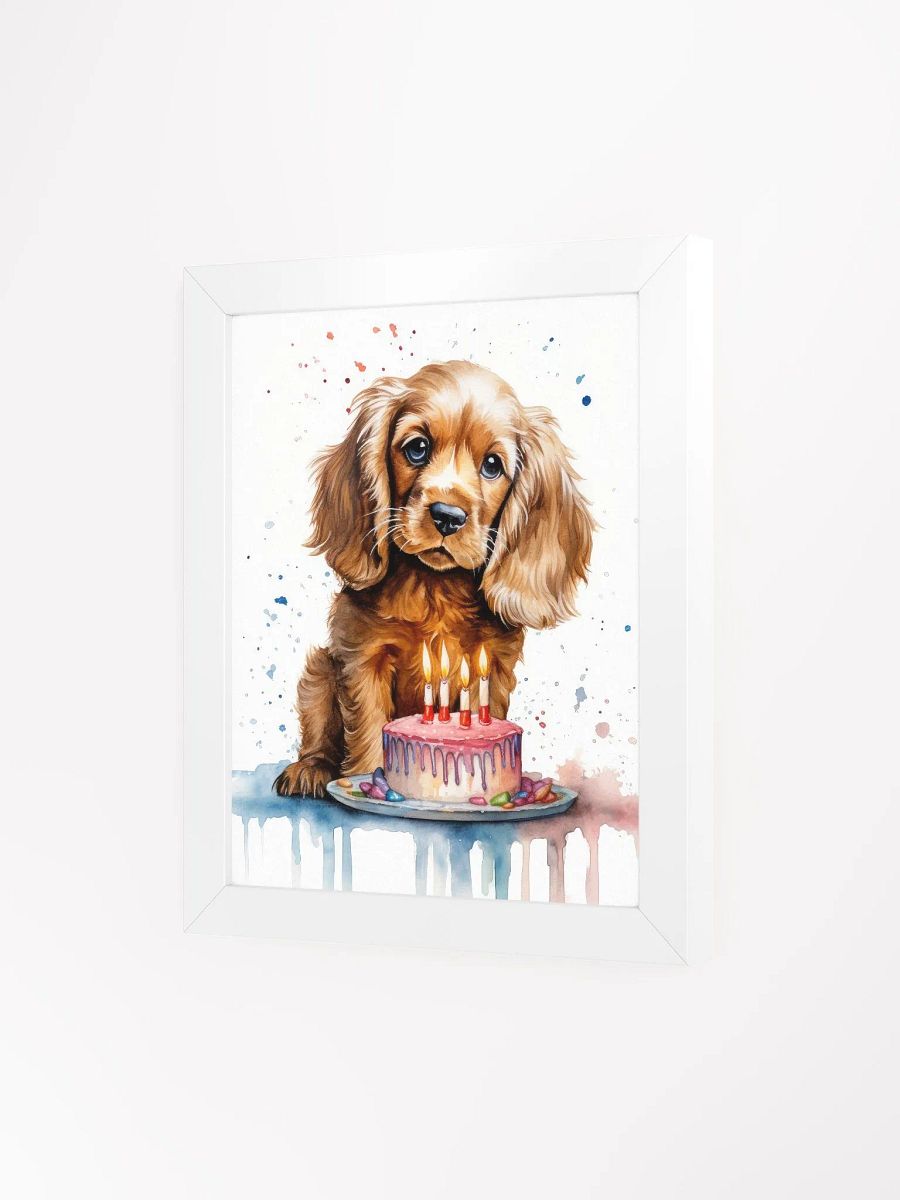 American Cocker Spaniel With Birthday Cake Wall Art product image (51)