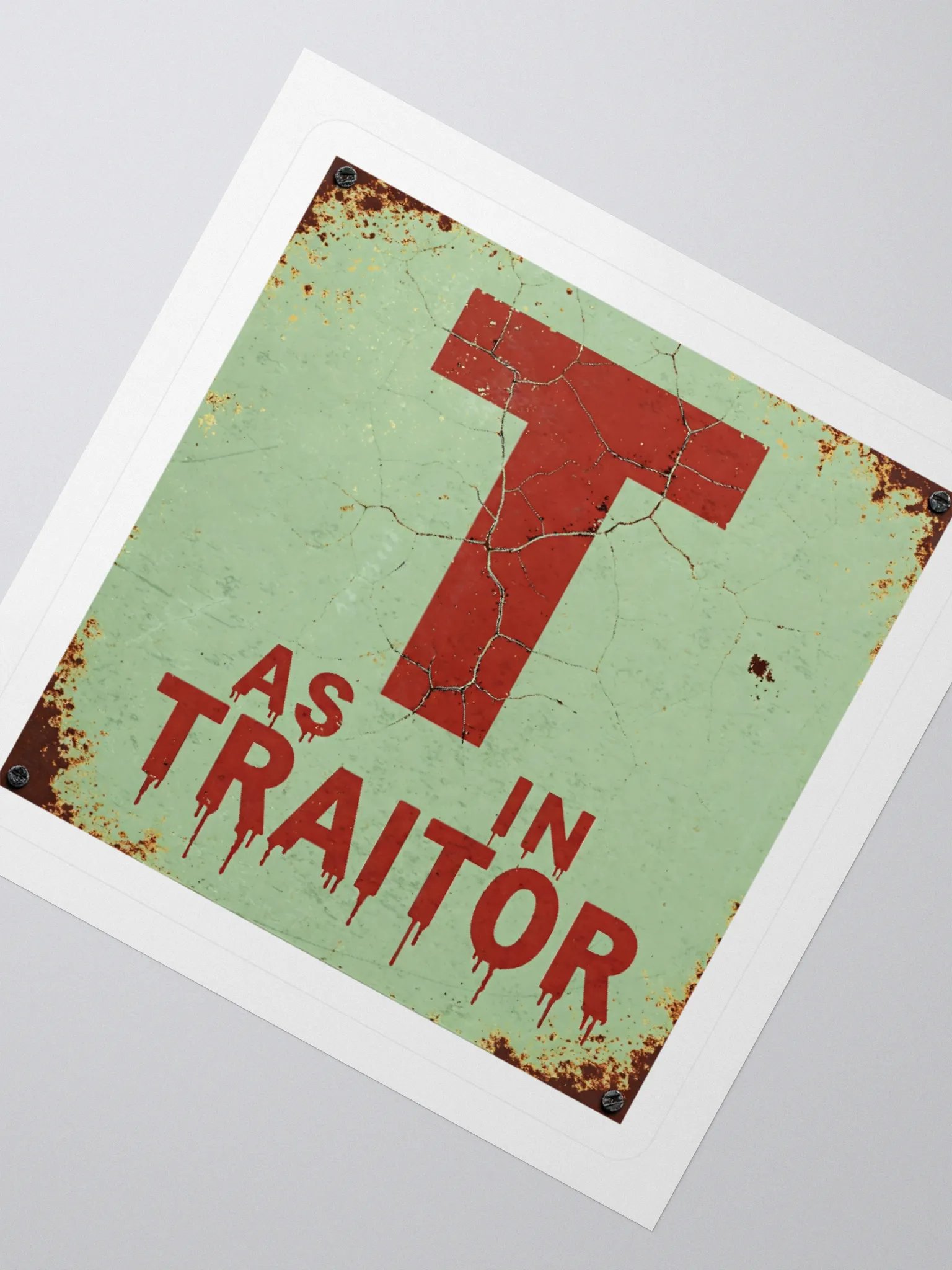 T as in traitor stickers by dark alphabet product image (2)