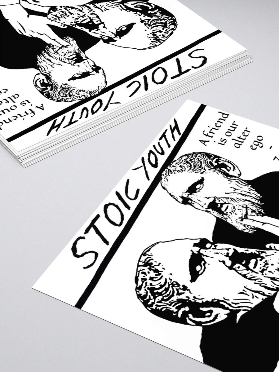 Stoic Youth Zeno of Citium quote Kiss Cut Stickers product image (4)