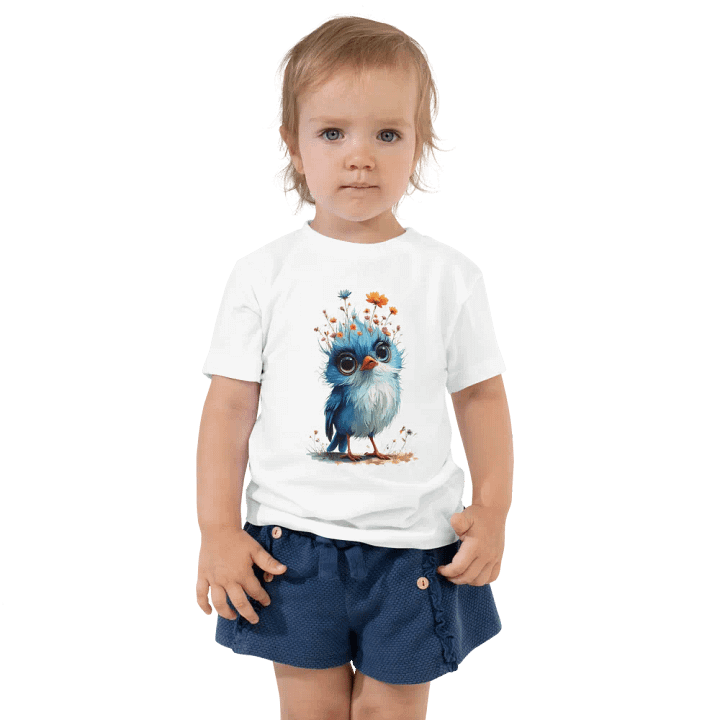 Whimsical Blue Bird Toddler T-Shirt product image (1)