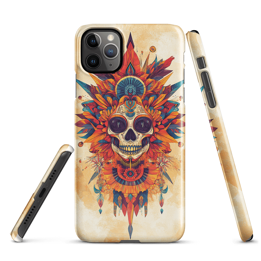 Feathered Skull Symmetry iPhone® Snap Case product image (3)
