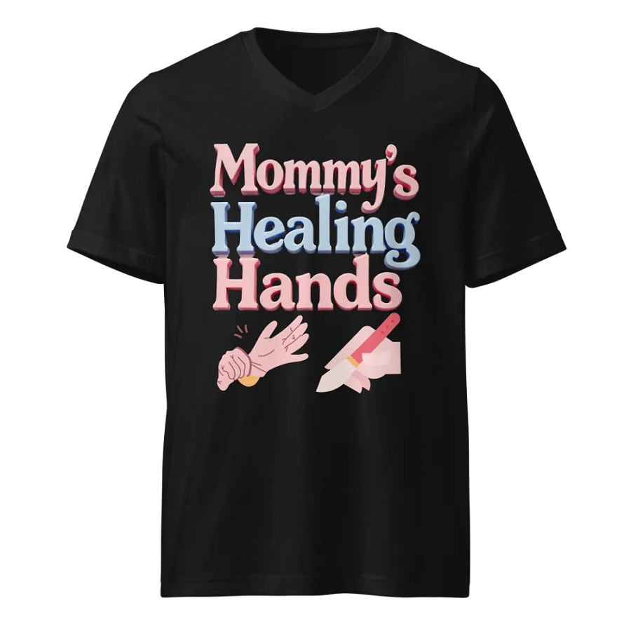 Mommy's Healing Hands V-Neck Tee product image (1)