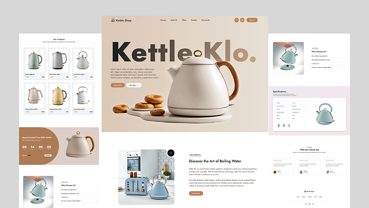 Modern Coffee Kettle Shop Website product image (1)