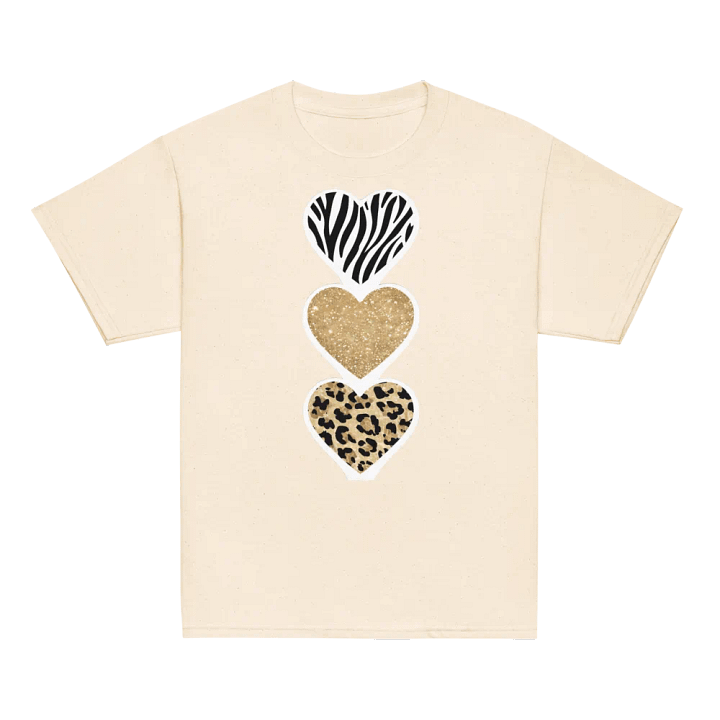 Youth Glittery Heart Trio Tee product image (1)