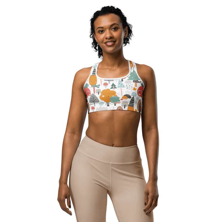 Whimsical Forest Non-Adjustable Sports Bra product image (1)