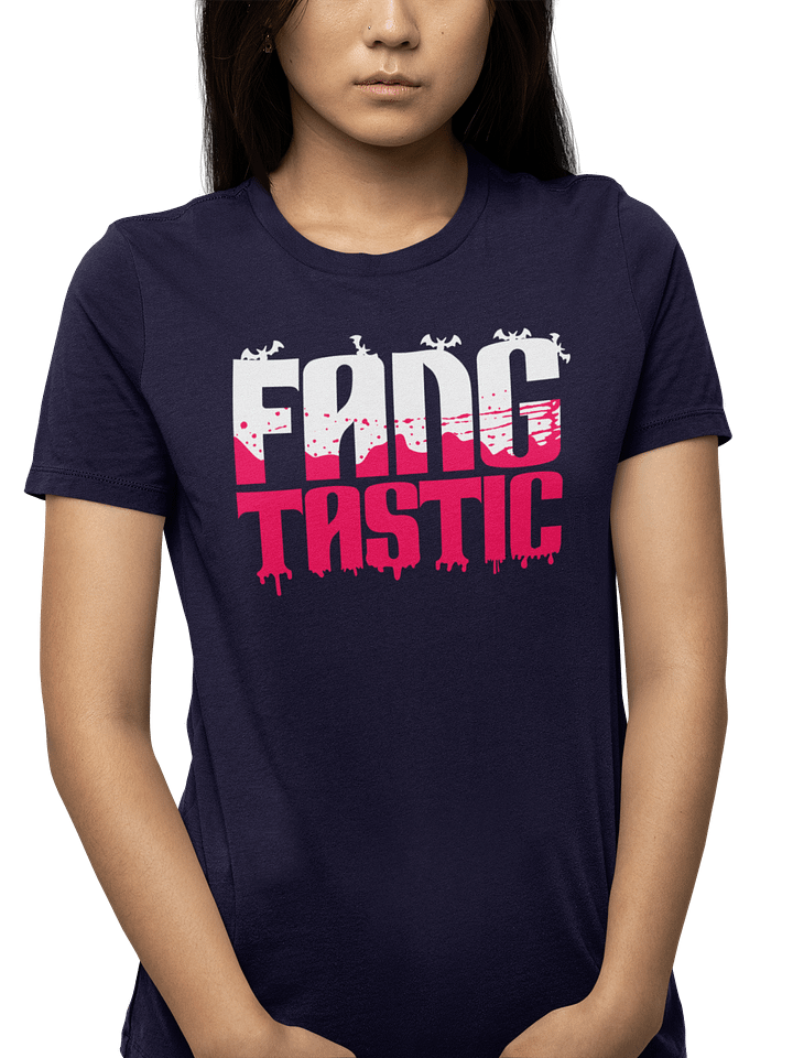 Fangtastic Vampire Halloween T-Shirt – Funny Blood Drip Vampire Halloween T-Shirt product image (2)