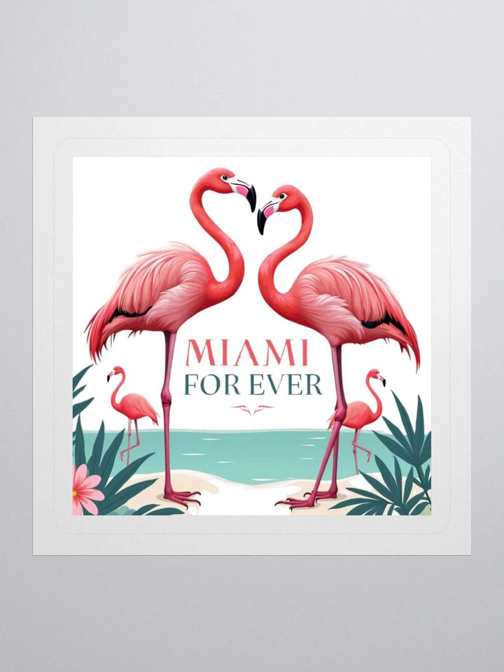 Tropical Flamingo Love Kiss Cut Stickers product image (2)