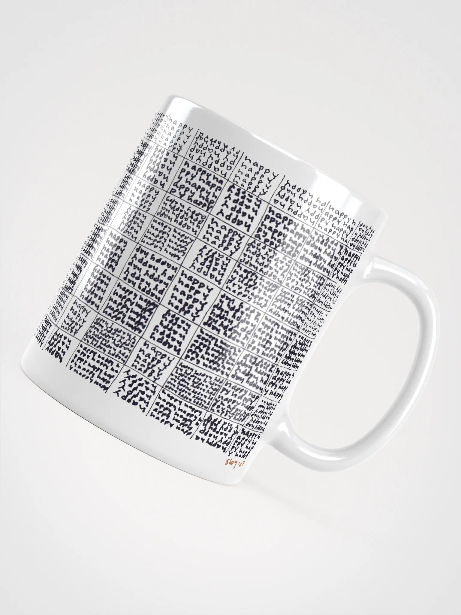 Happy White Glossy Mug product image (6)