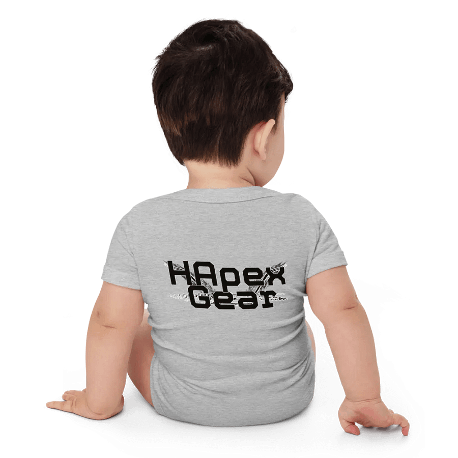 Baby Short Sleeve One Piece - Embroidered - Black HApex Gear Black Logo product image (5)