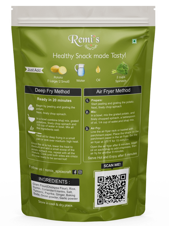 Remi's SpiceCraft Potato Spinach Fritters Mix product image (2)