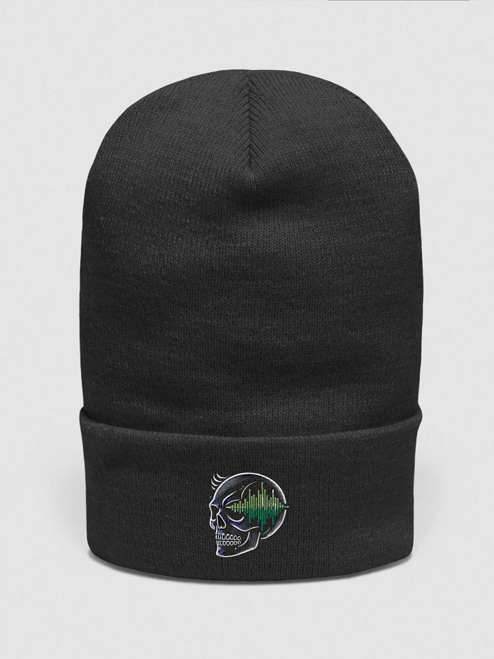 Soundwave Skull Embroidered Beanie product image (1)