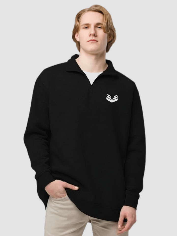 1/4 Zip Fleece Pullover - Black product image (1)
