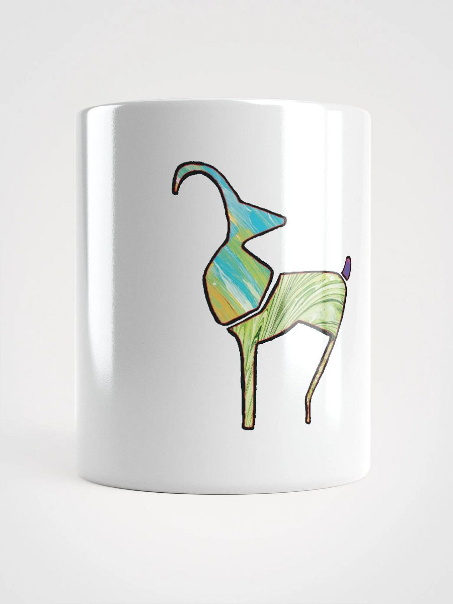 Vivid Swirls White Glossy Mug African Art Colorful Animal product image (5)