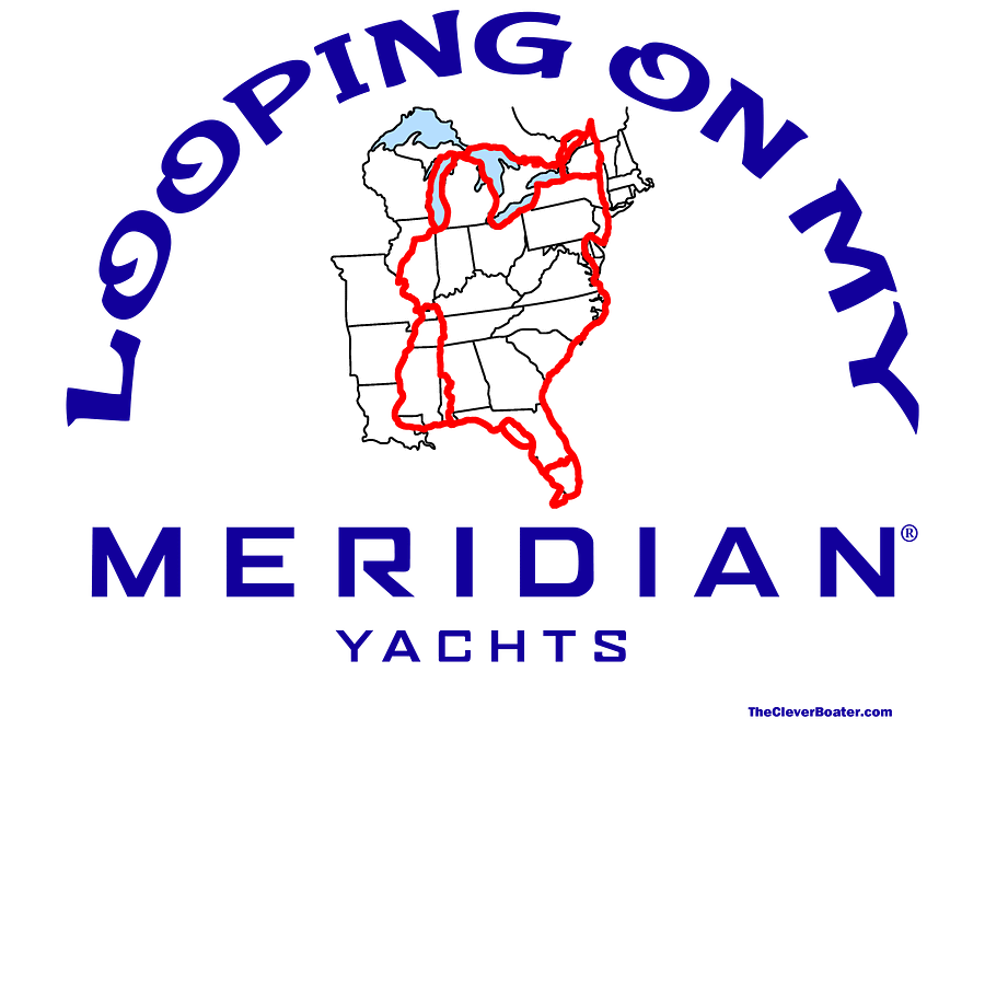 Looping On My Meridian - T-Shirt - Light Shirt w/Blue Logo product image (5)