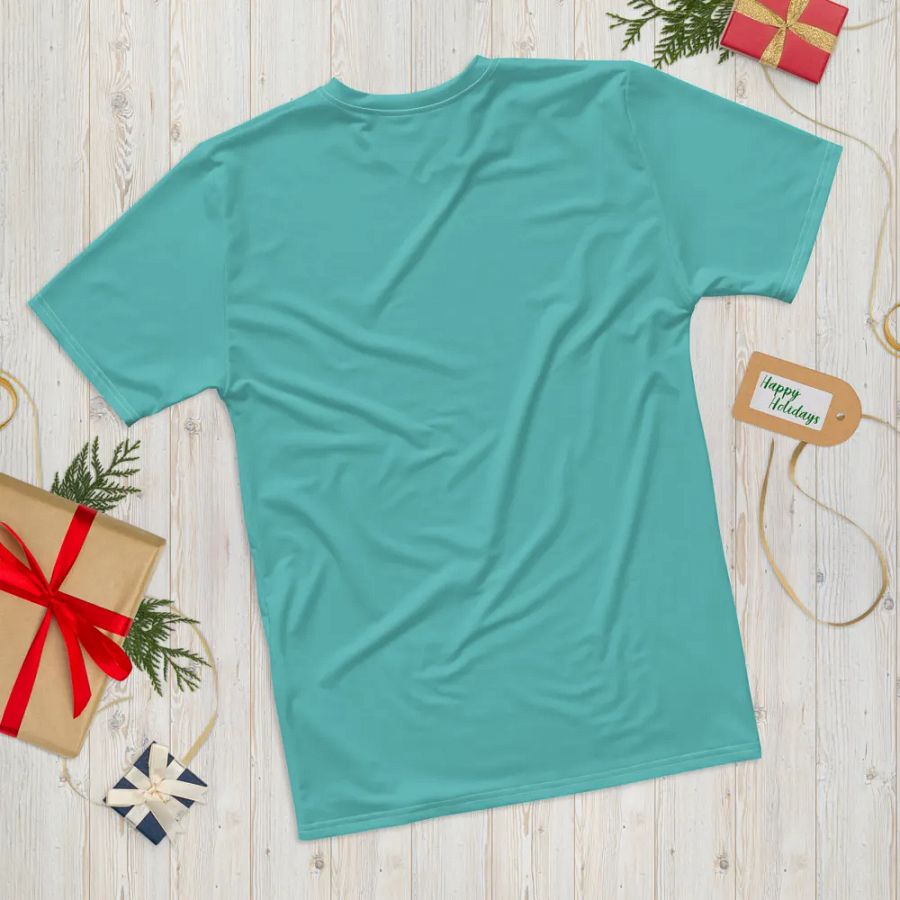 Plain Turquoise Blue True Summer Men's Crewneck Polyester Heavyweight Premium T-Shirt by Treasure Pie product image (12)