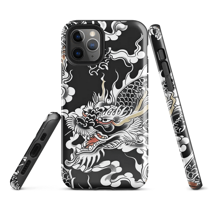 B/W Dragon Tough iPhone Case product image (1)