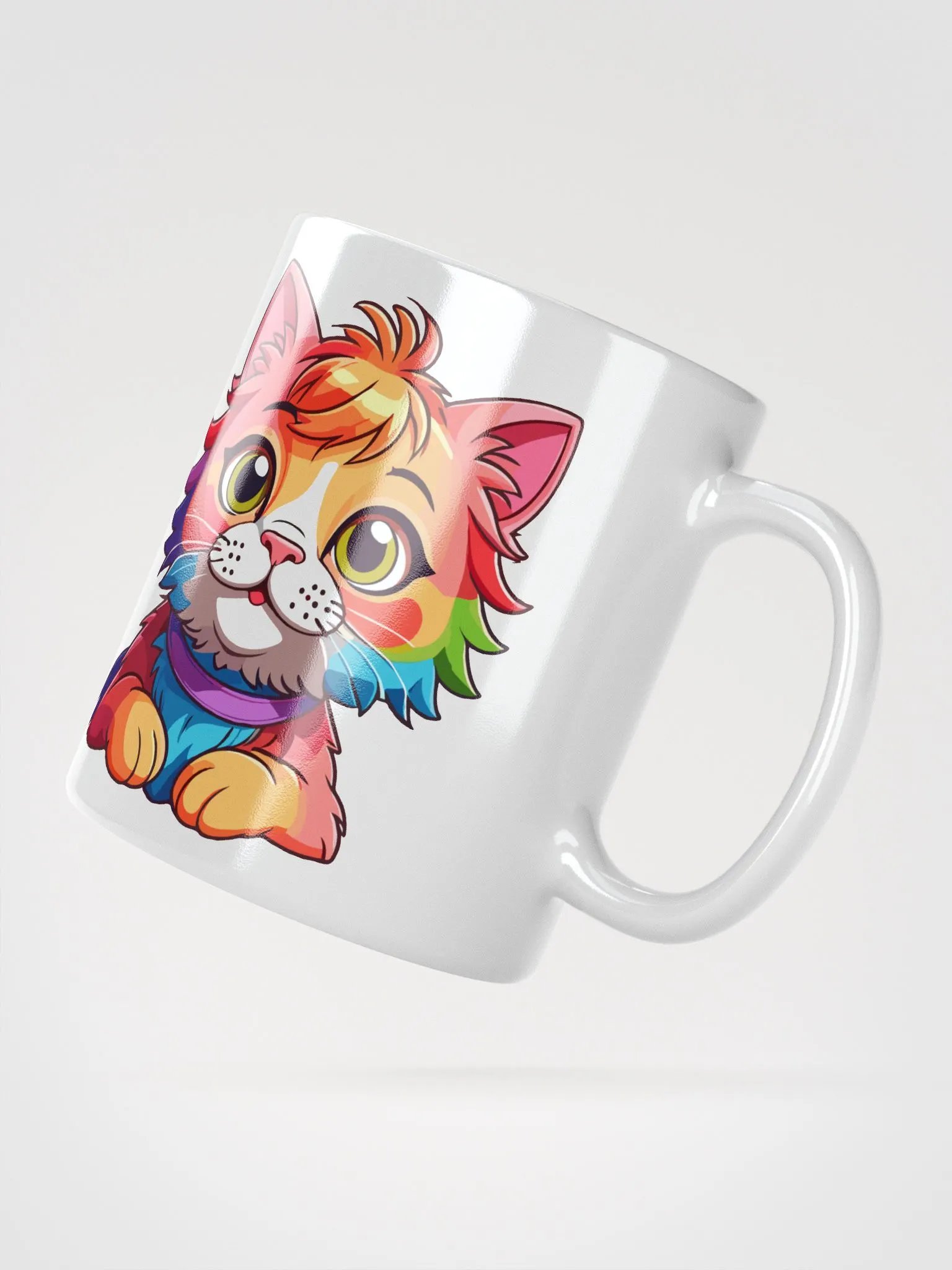 Cute Rainbow Color Cat 4 , Mug product image (4)