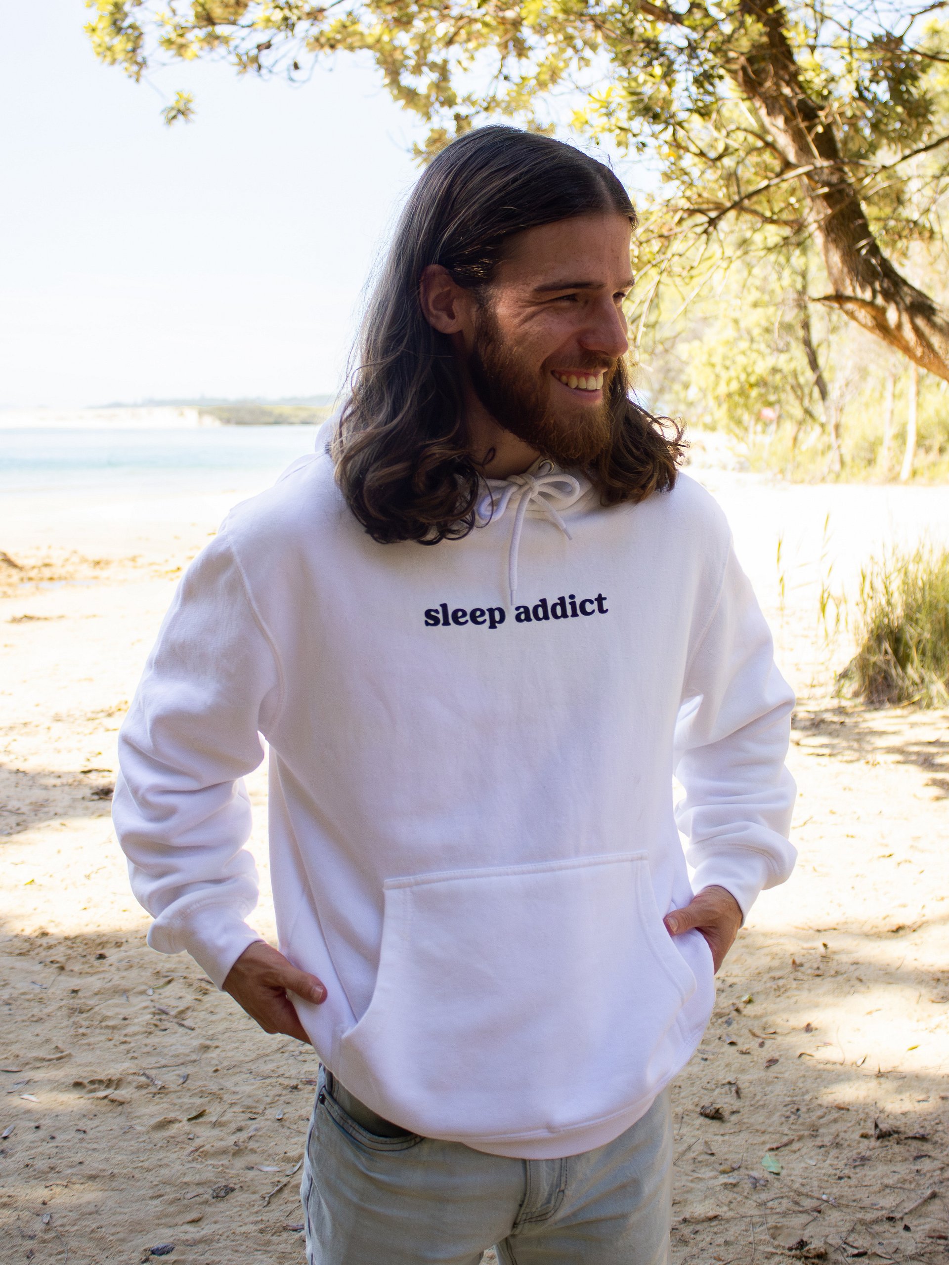 Sleep Addict Premium Hoodie White product image (3)