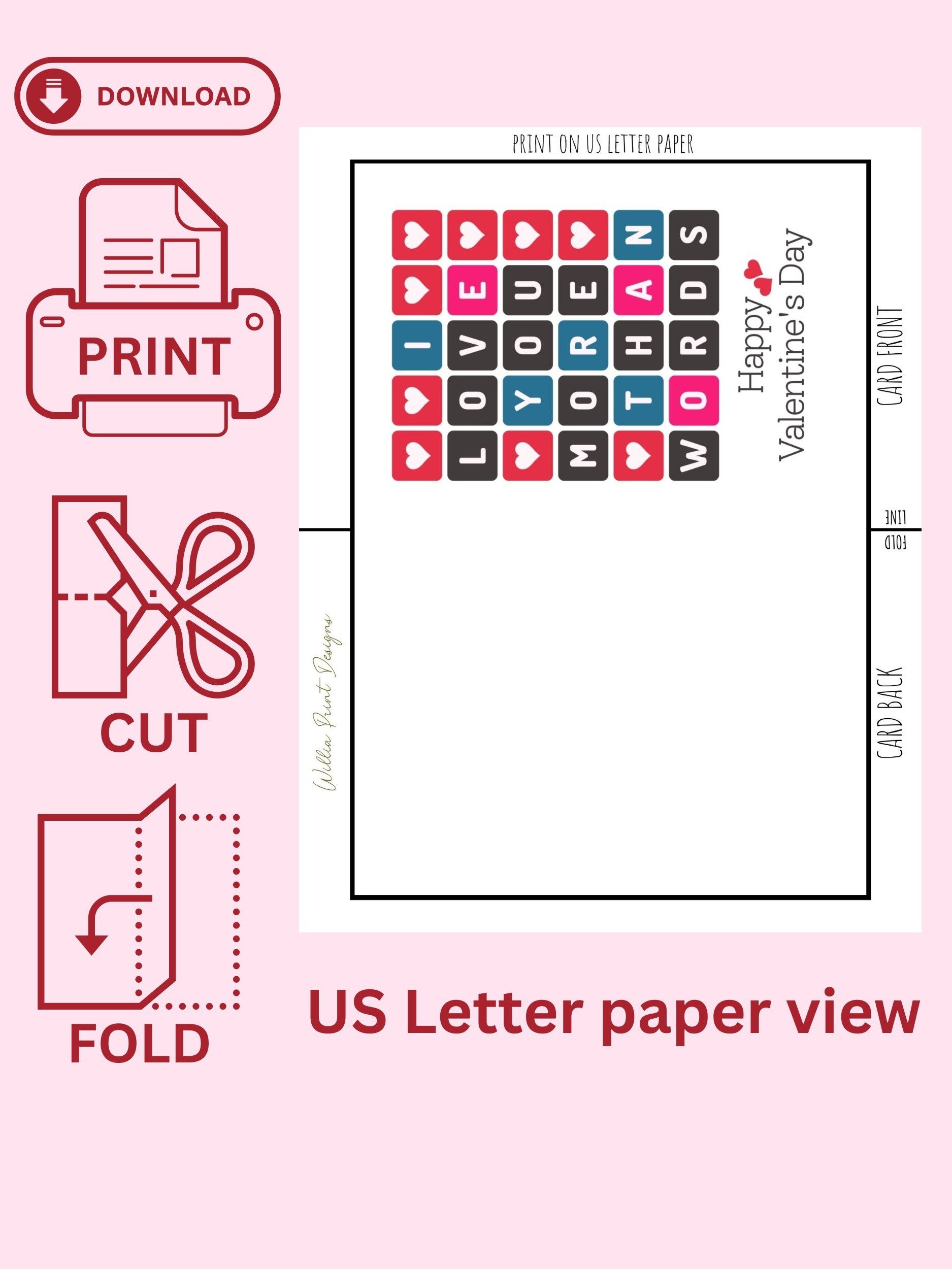 I Love You More than Words Valentine's Day Card product image (2)