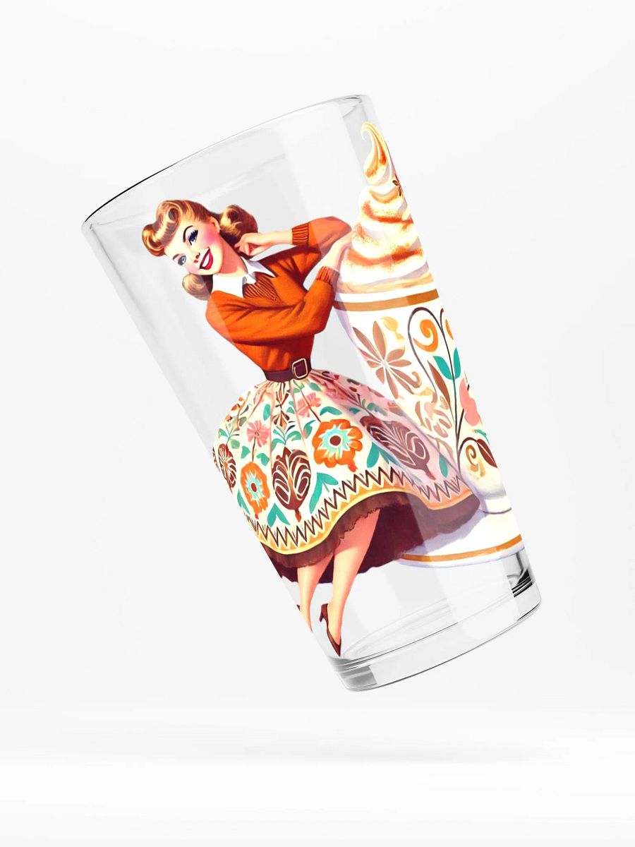 Caramel Latte Lady 16 oz Pint Glass product image (5)