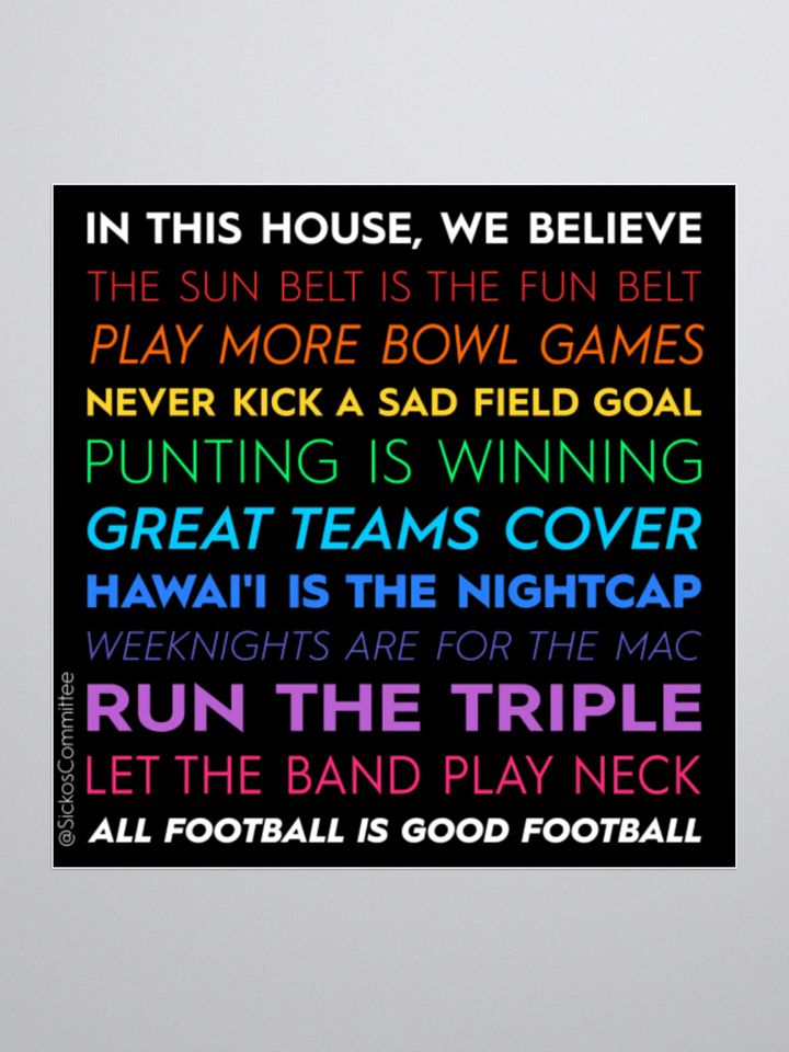IN THIS HOUSE STICKER (3 Sizes) product image (2)