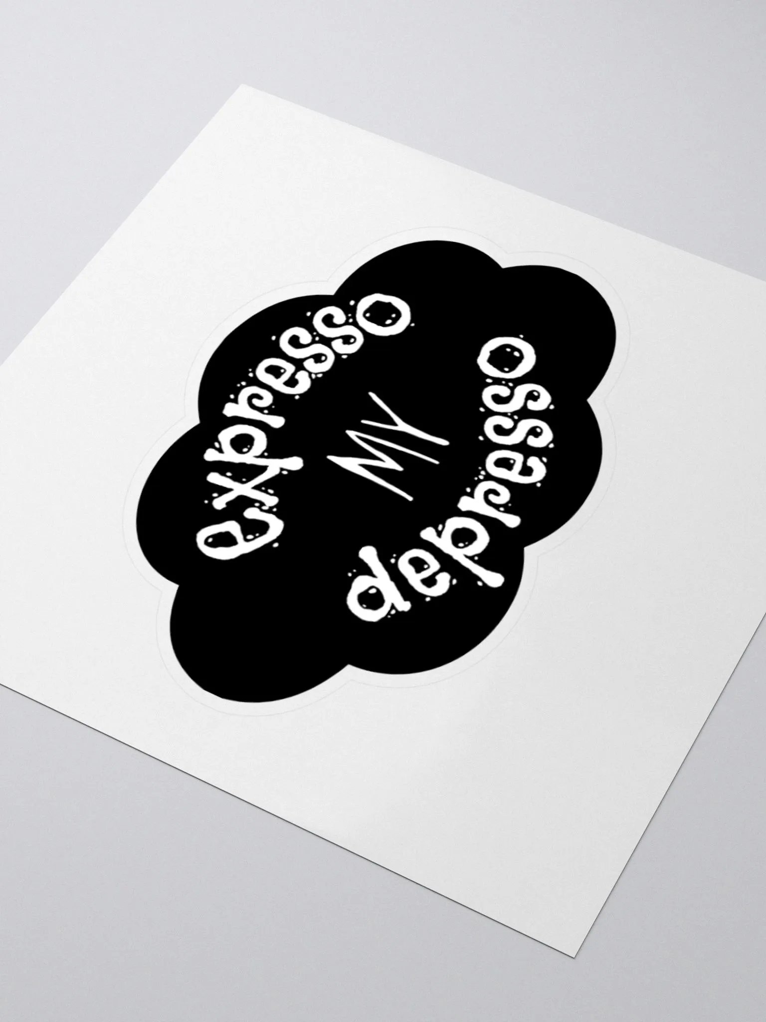 Expresso my Depresso Sticker, Black Cloud product image (7)