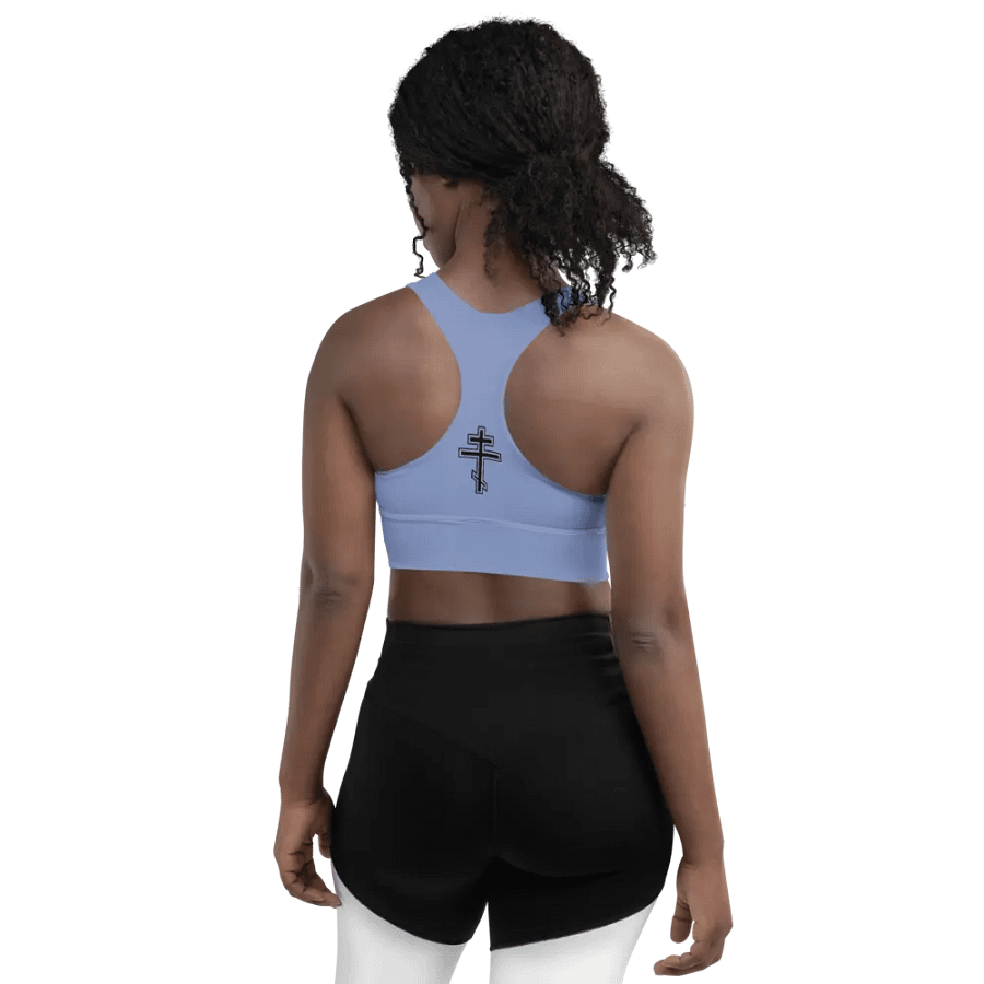 Blue Serenity Longline Sports Bra product image (5)