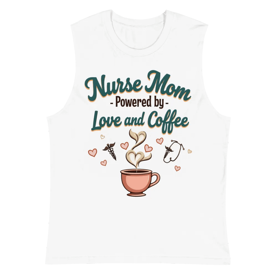 Love and Coffee Nurse Mom Muscle Tank product image (2)