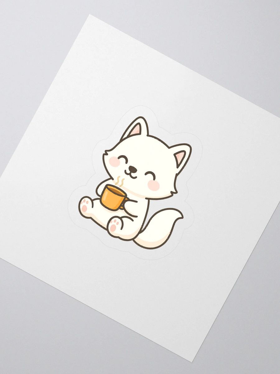 Arctic Fox Tea Time Sticker product image (6)