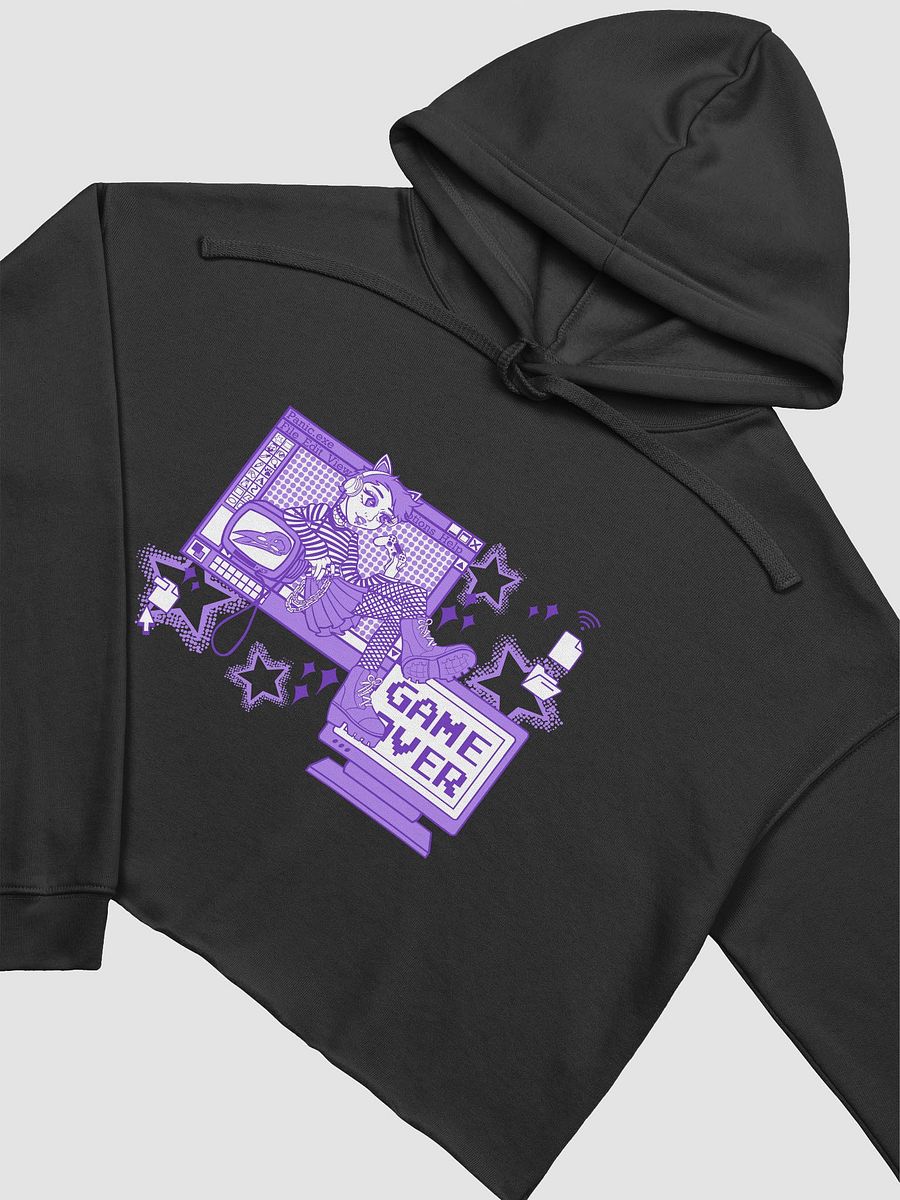 Purple Game Over Cropped Hoodie product image (23)