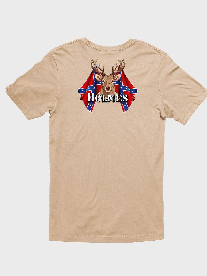 "Holmes" Last Name Rebel Redneck Deer - Adult T-Shirt product image (2)