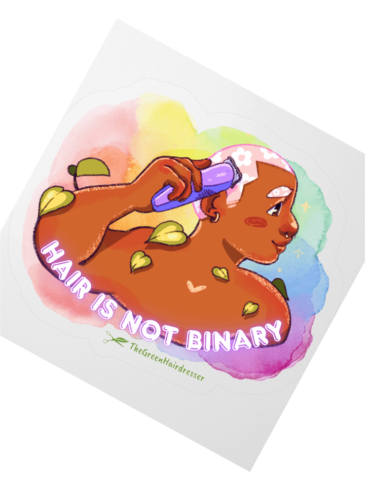 Hair is Not Binary Sticker product image (2)