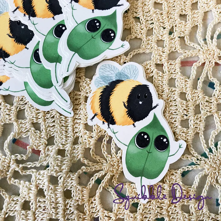 Vinyl Sticker - Bee Leaf! (in Yourself!) 🐝 product image (2)