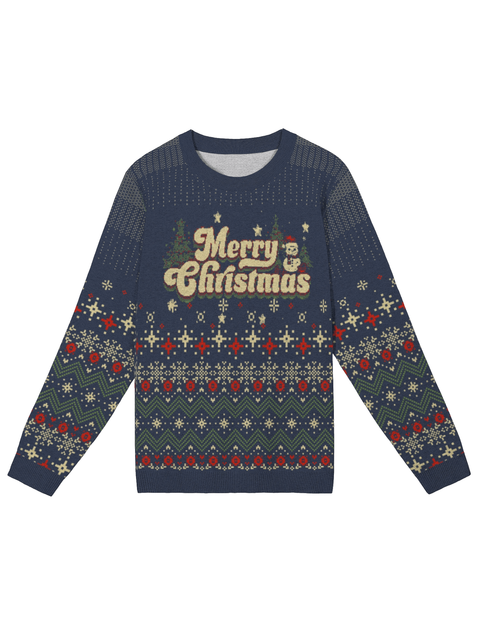 Cozy Up with Our Festive Snowflake Knitted Crewneck Sweater product image (5)