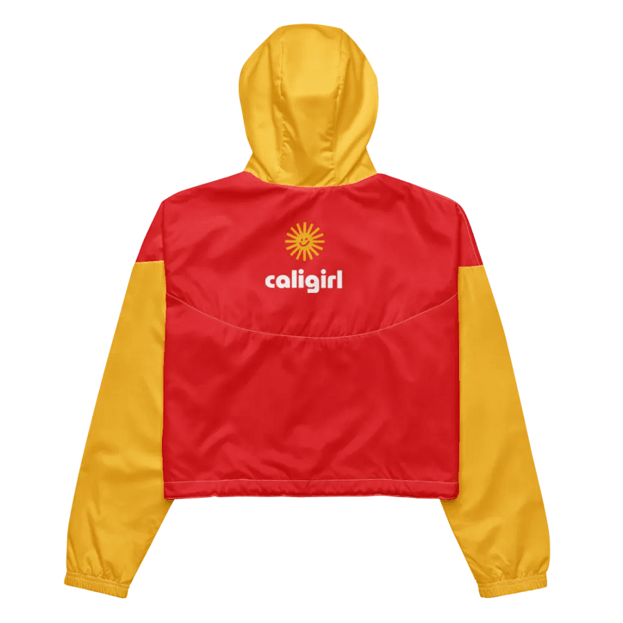 'Caligirl' Red/Yellow Women's Cropped Windbreaker product image (5)