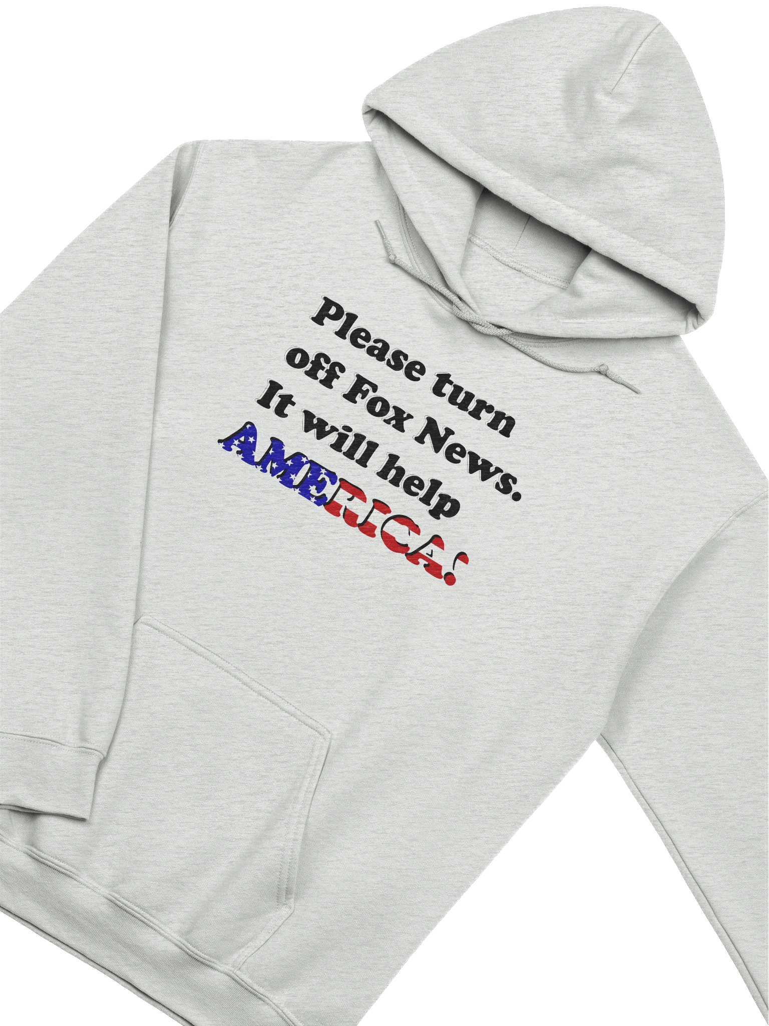 Please Turn Off Fox News. It Will Help America! (Black) - Hoodie product image (3)