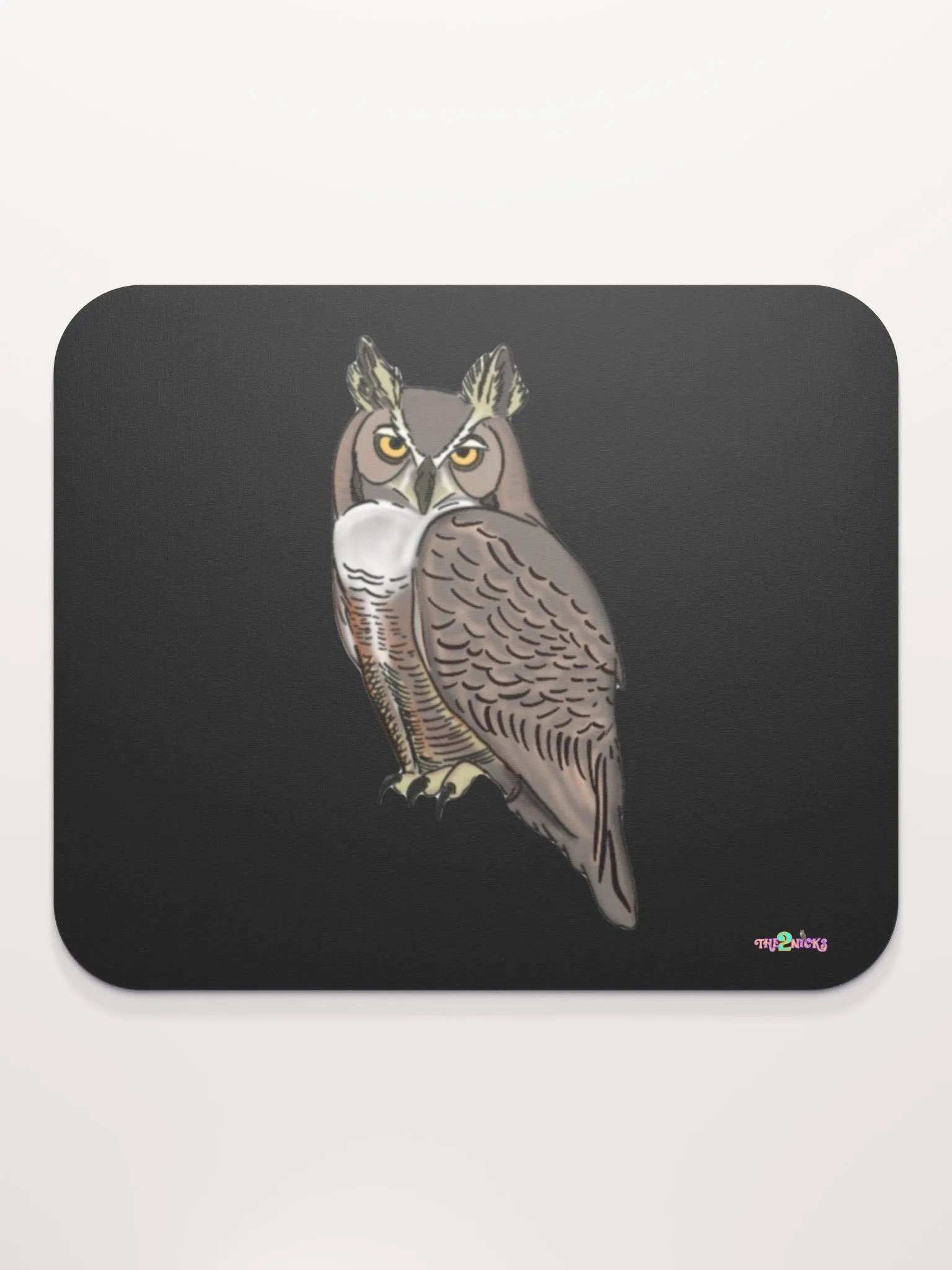 Owl Logo Classic Mouse Pad (Black) product image (1)