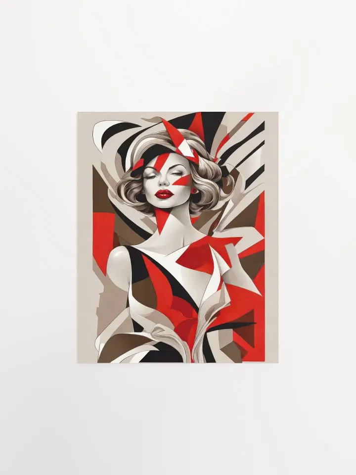 Red Woman - Poster - Small and Standard Sizes - 8x10-11x14-12x16-16x20 Inches product image (1)