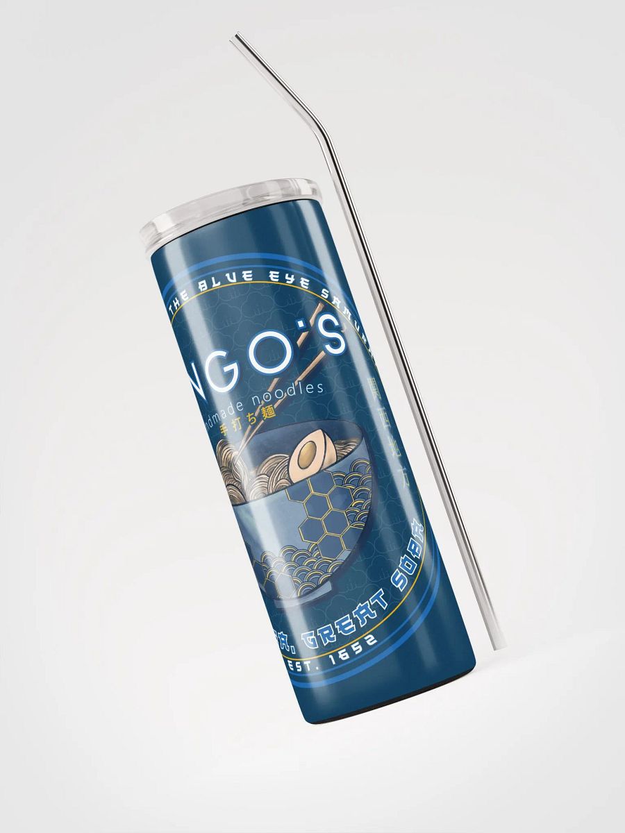 Ringo's Handmade Noodles Stainless Steel Water Bottle | Blue Eye Samurai Inspired product image (3)