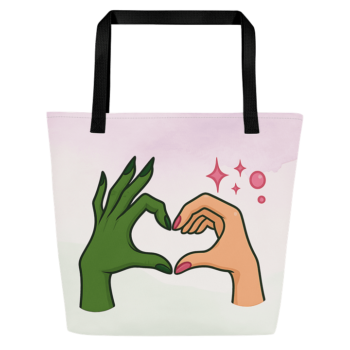 Broadway Tote Bag – Wicked Witch Heart Hands Art – All-Over Print Fan Gift product image (2)