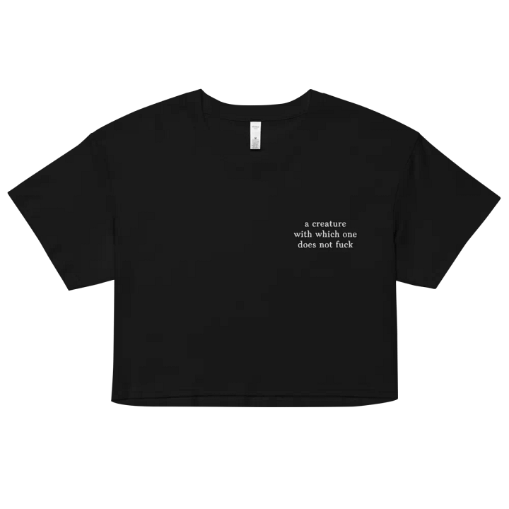 Creature With Which One Women's Crop Top Embroidered product image (2)