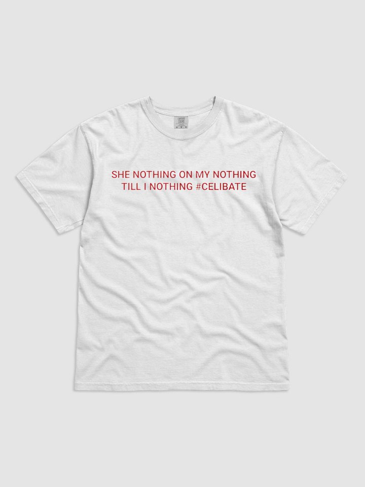 SHE NOTHING ON MY NOTHING TILL I NOTHING #CELIBATE SHIRT product image (1)