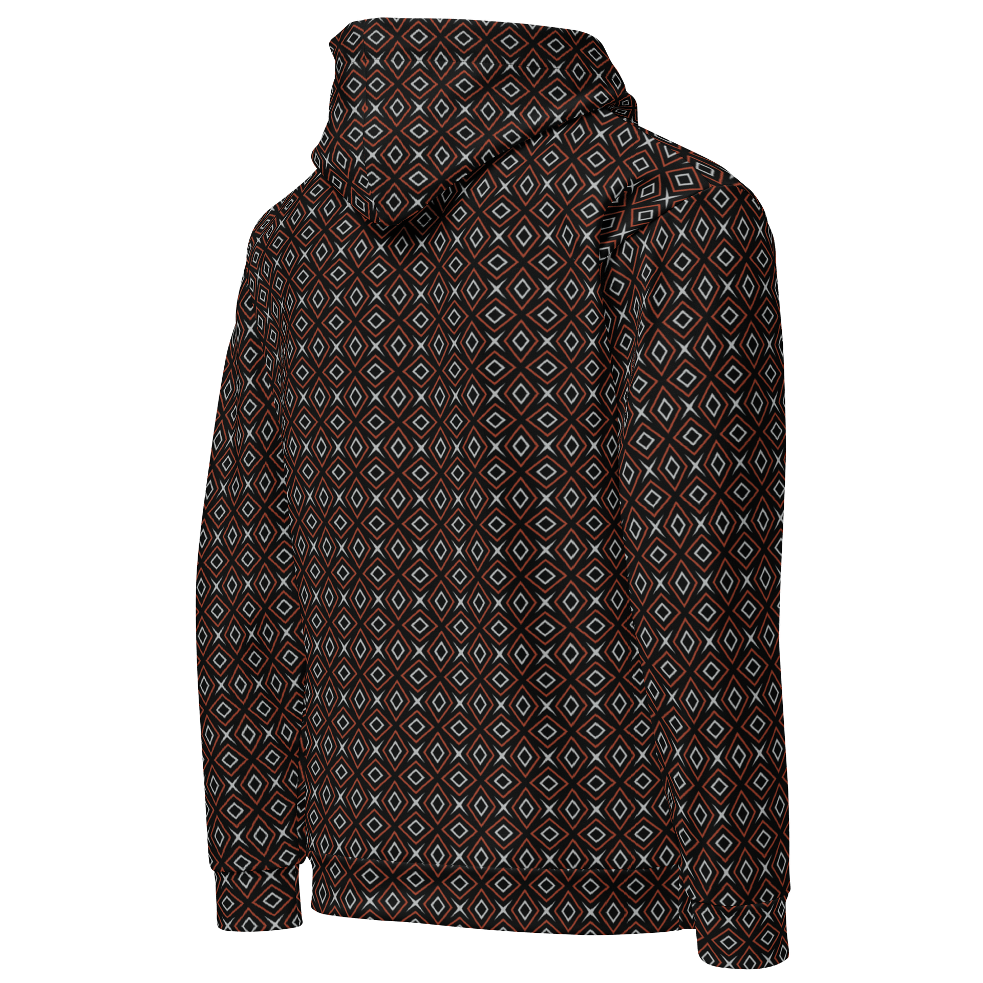 Diamond Dunes Geometric Allover Print Hoodie for Men and Women product image (5)