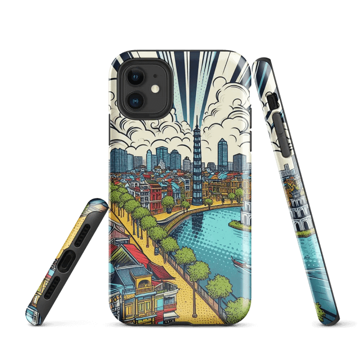 Tough Case for iPhone® | AI Design Hanoi city product image (1)