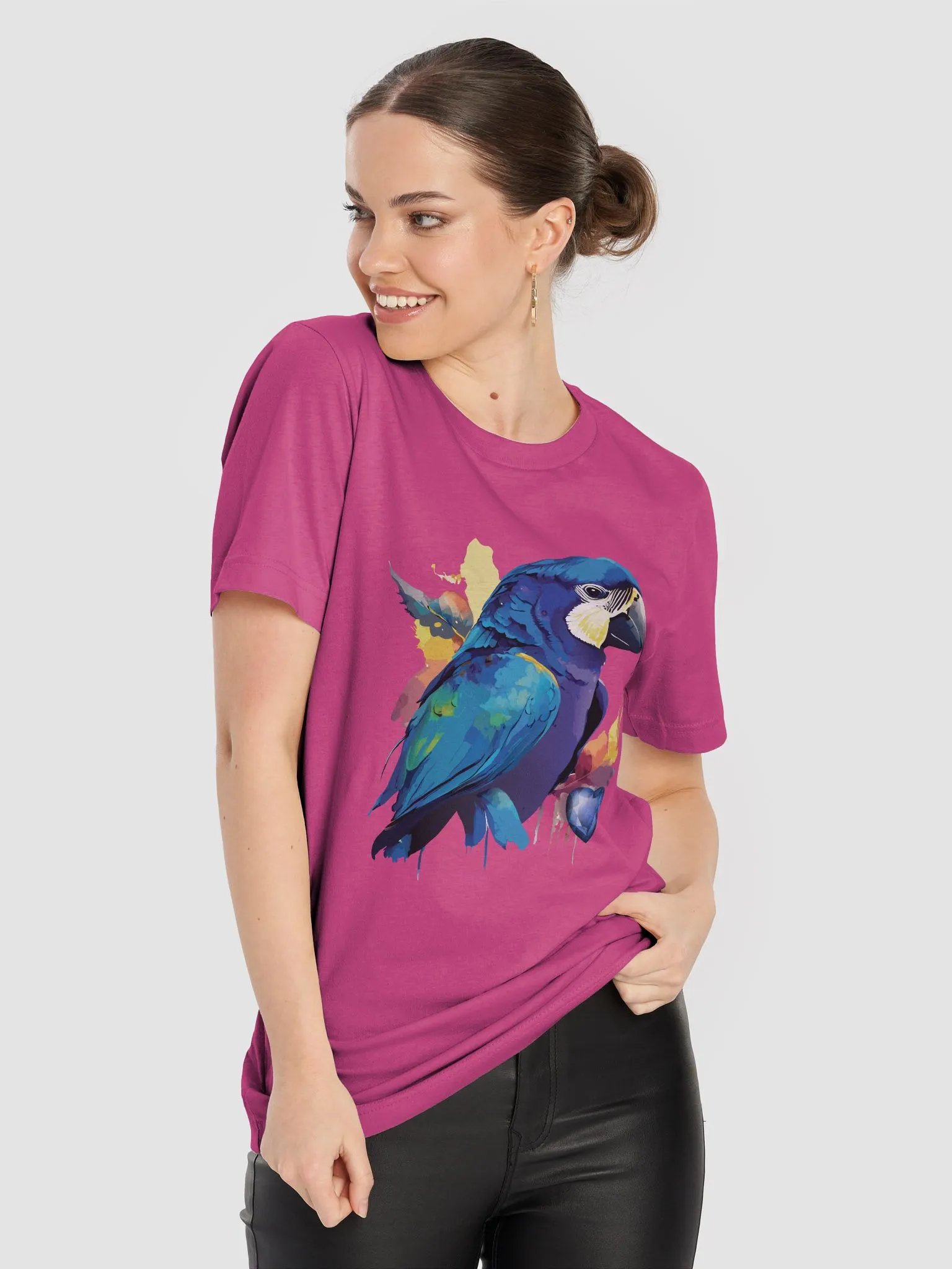Blue Art Parrot T-Shirt product image (4)