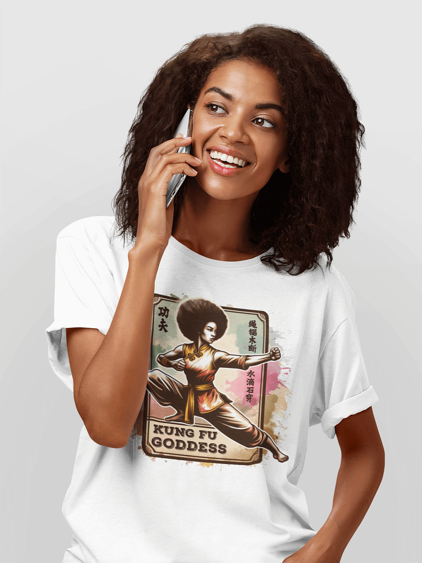 🏷️ Kung Fu Goddess – Retro Martial Arts Heroine Tee product image (4)