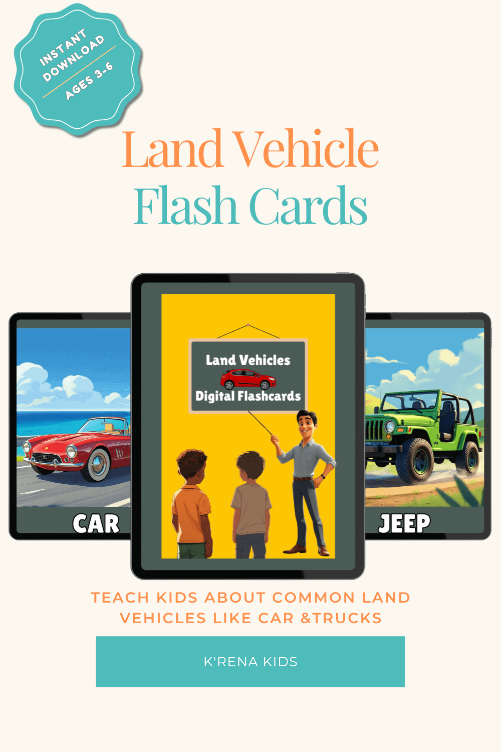 Land Vehicles Flashcards product image (1)