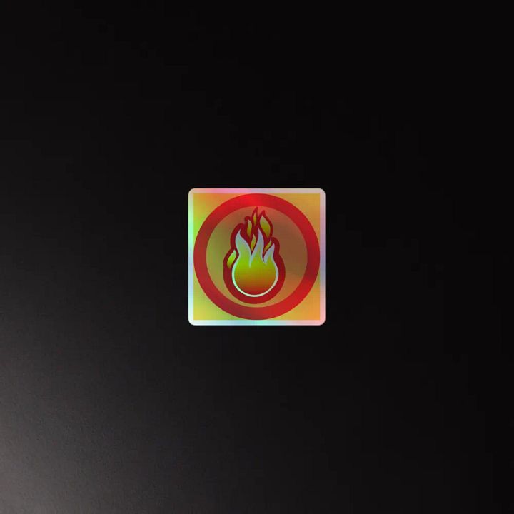 fireball holo sticker product image (4)