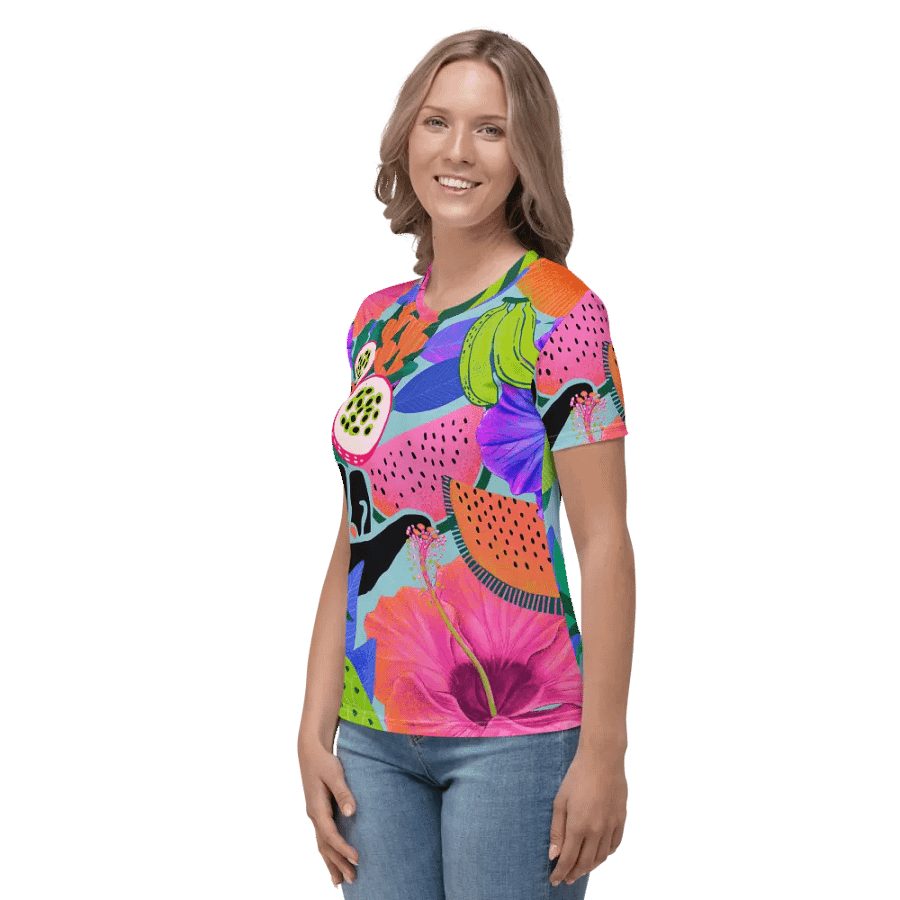 Tropical Paradise Delight All-Over Print Women's Tee product image (11)